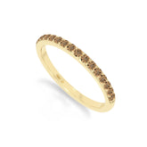 natural citrine half eternity band rings in yellow gold vermeil